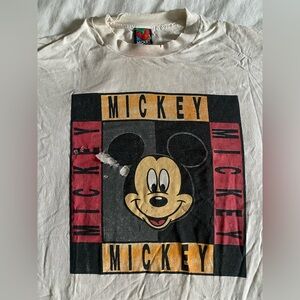 Vintage Mickey Mouse T shirt- distressed (lol)